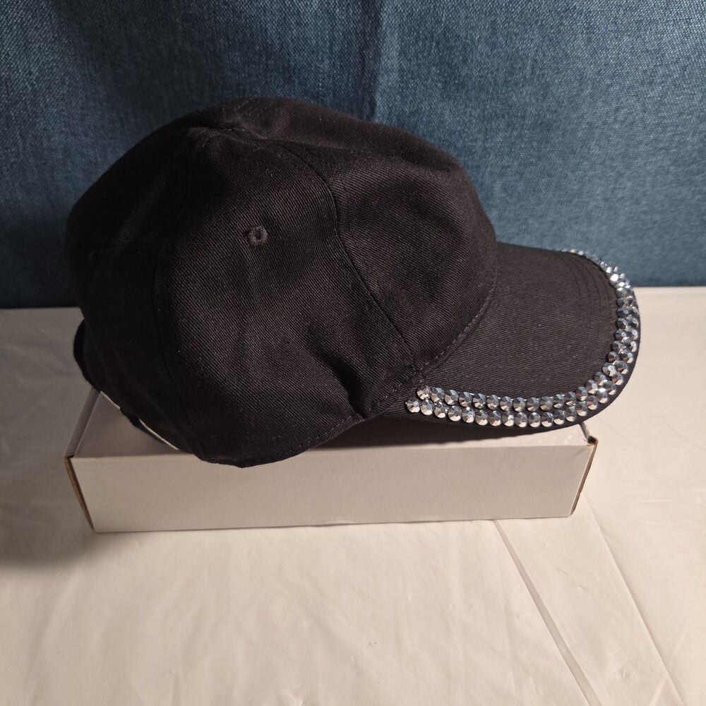 Black Rhinestone Trim Baseball Cap Peng Yuan - Picture 10 of 16
